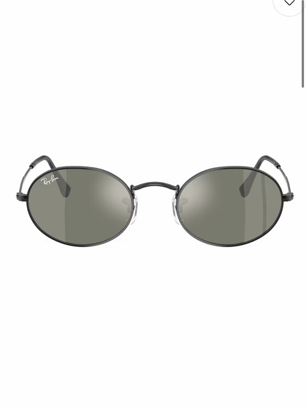 Ray-Ban Black Oval Flat Sunglasses